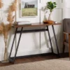 Urban Industrial Entry Table With Wood And Metal Dark Walnut - Saracina Home -Saracina Home GUEST b2a091e4 e276 4e4f 8c71 660cb541b68b