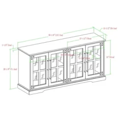 Avalene Modern Farmhouse 4 Door Glass Window Pane TV Stand For TVs Up To 65" - Saracina Home 26 Avalene Modern Farmhouse 4 Door Glass Window Pane TV Stand For TVs Up To 65" - Saracina Home -Saracina Home GUEST b3f7df06 e059 4949 a076 ebe86ef2463e