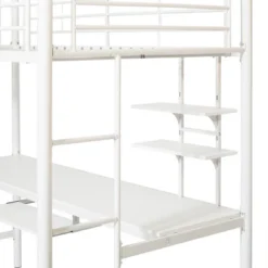 Twin Analise Metal Loft Bed With Wood Desk - Saracina Home 10 Twin Analise Metal Loft Bed With Wood Desk - Saracina Home -Saracina Home GUEST b4bbba92 aba8 44d4 9b1e 7ffe5362405a