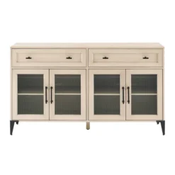 4 Door Reeded Glass Storage Sideboard - Saracina Home -Saracina Home GUEST b5c8780d e03c 48c8 95d6 0fe3f6586445