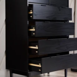 Mid-Century Modern Solid Wood 6 Drawer Vertical Dresser - Saracina Home 31 Mid-Century Modern Solid Wood 6 Drawer Vertical Dresser - Saracina Home -Saracina Home GUEST b5fe320b c3da 49e6 985f 60a942767455