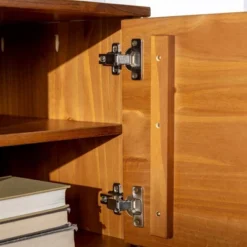 Solid Wood Mid-Century Modern TV Stand For TVs Up To 65" - Saracina Home -Saracina Home GUEST b6988a47 d2a1 42d2 b729 fbdccceb19f2