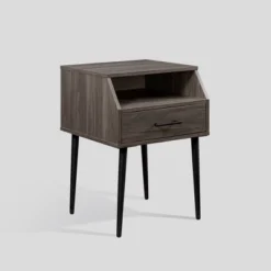 Modern 1 Drawer Angled Side Table - Saracina Home -Saracina Home GUEST b736eb41 e6d5 4b13 a83e a23c9665cf46