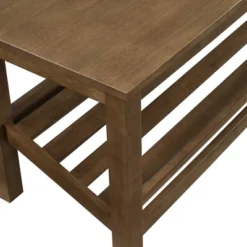 Modern Farmhouse Solid Wood Shoe Storage Entry Bench Rustic Oak - Saracina Home -Saracina Home GUEST b84a2b58 e97d 4284 89ba 4001f3bc71a7