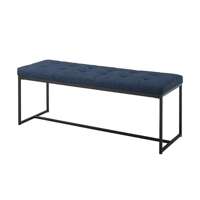 48" Upholstered Bench With Metal Base - Saracina Home 6 48" Upholstered Bench With Metal Base - Saracina Home - Image 4