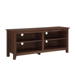 Transitional 4 Cubby Wood Open Storage TV Stand For TVs Up To 65"- Saracina Home -Saracina Home GUEST b9ce9b3d c9e3 4cd0 ada4 ca03526caed5