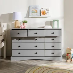 Lauren Classic Transitional 9 Drawer Dresser Storage - Saracina Home -Saracina Home GUEST ba14fec0 0827 4d0a 90fa b7fa9753a2d4