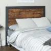 Queen Urban Industrial Wood And Metal Panel Headboard Brown - Saracina Home 1 Queen Urban Industrial Wood And Metal Panel Headboard Brown - Saracina Home -Saracina Home GUEST bf1abf25 a389 4302 9359 7005255e30f6