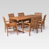 7pc Slatted Extendable Acacia Wood Patio Dining Set - Saracina Home -Saracina Home GUEST c08acb1e a0e0 4af5 8a29 896600dc5b64
