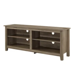 Transitional 4 Cubby Wood Open Storage TV Stand For TVs Up To 65"- Saracina Home -Saracina Home GUEST c0aba6c0 bbb4 4e90 83a5 3c73b3261eaf