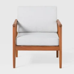 Saracina Home Modern Boho Eucalyptus Outdoor Spindle Arm Chair With Cushions -Saracina Home GUEST c27b58c2 785f 4c81 a1bc 4d86e5fe7551