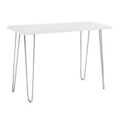 Gibby Modern Glam Hairpin Leg Writing Desk Faux White Marble - Saracina Home -Saracina Home GUEST c5dab494 7d80 420c 91f1 f3de1e65be7b