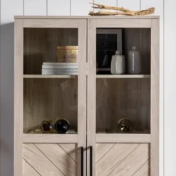 68" Boho Modern Tall Storage Wood Cabinet - Saracina Home -Saracina Home GUEST caaed950 8a86 48dc 90af fe02f919bd3d