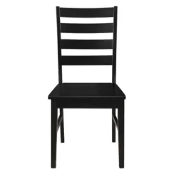 Set Of 2 Wood Ladder Back Dining Chair Black - Saracina Home -Saracina Home GUEST caea8ff6 ea37 4153 b6ba f2356f4178a9