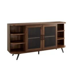 Mid-Century Modern Glass Double Door Curved Sideboard - Saracina Home -Saracina Home GUEST ce4914fa 6105 4974 a2e8 87117c0896f8