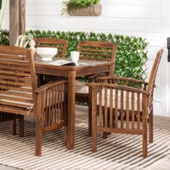 Ravenscroft 7pc Acacia Wood Patio Dining Set - Saracina Home -Saracina Home GUEST cf137a87 7e75 4fce be77 4ff13e54d304