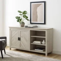 58" Diagonal Grooved Door Sideboard With Open Storage - Saracina Home 14 58" Diagonal Grooved Door Sideboard With Open Storage - Saracina Home -Saracina Home GUEST cf1ba08a f324 4acf a026 9aaf9f410d3e