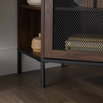 Corner TV Stand For TVs Up To 55" With Metal Mesh Doors - Saracina Home 12 Corner TV Stand For TVs Up To 55" With Metal Mesh Doors - Saracina Home - Image 10