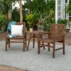 3pc Slatted Chevron Acacia Wood Patio Chat Set - Saracina Home -Saracina Home GUEST d3e1877a 1115 47d0 ab15 fbe8e0fb0ef7