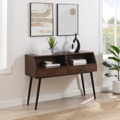 Modern 2 Drawer Angled Console Table - Saracina Home -Saracina Home GUEST d4758a65 5a00 4daa b3b5 3f324d3ec3e0