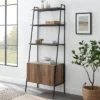 72" Open Shelf And Closed Storage Cabinet Ladder Bookcase - Saracina Home -Saracina Home GUEST d5ed9a6a d33c 44a1 8ab7 7d7146b0027f