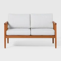 Saracina Home Modern Boho Eucalyptus Spindle Outdoor Bench With Cushions -Saracina Home GUEST d6e5bf33 7ac9 4431 ad4f 9ccf6ab27fb8