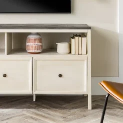 Farmhouse 3 Drawer Wood TV Stand For TVs Up To 65" - Saracina Home 25 Farmhouse 3 Drawer Wood TV Stand For TVs Up To 65" - Saracina Home -Saracina Home GUEST db616c55 957b 4465 80b7 0cddcd1d7792