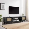 Modern Boho Storage TV Stand For TVs Up To 80" With Rattan Doors - Saracina Home -Saracina Home GUEST dc9e2269 194a 4d6c b198 cac0cee8e6e0