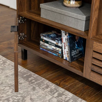 Visconti Boho Slat Door Storage Console TV Stand For TVs Up To 80" - Saracina Home 10 Visconti Boho Slat Door Storage Console TV Stand For TVs Up To 80" - Saracina Home - Image 8