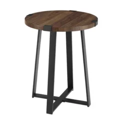 Wrightson Urban Industrial Faux Wrap Leg Round Side Table - Saracina Home -Saracina Home GUEST de11acff 57fb 43ae ba23 8b22beb8247c