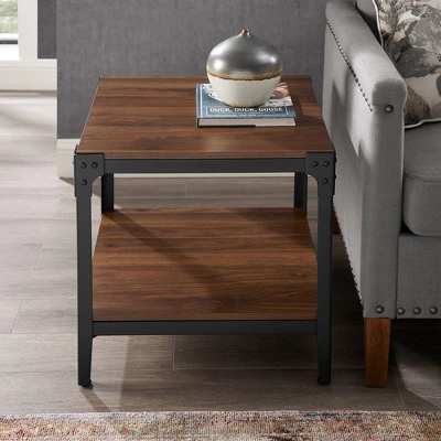 Set Of 2 Benny Urban Industrial Angle Iron Side Tables - Saracina Home 4 Set Of 2 Benny Urban Industrial Angle Iron Side Tables - Saracina Home - Image 2