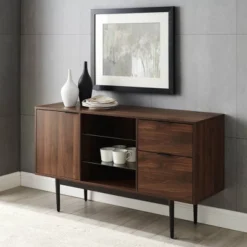 Timothy Modern Lifted Triple Storage Sideboard Dark Walnut - Saracina Home -Saracina Home GUEST e4e0c502 8dfa 4daf bdd7 3726f1f0be20