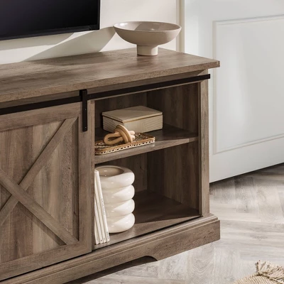 Clarabelle Double Sliding X Barn Door TV Stand For TVs Up To 80" - Saracina Home 14 Clarabelle Double Sliding X Barn Door TV Stand For TVs Up To 80" - Saracina Home - Image 12