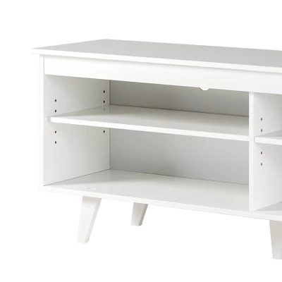 Modern Contemporary Simple Wood Storage Console TV Stand For TVs Up To 65" - Saracina Home 6 Modern Contemporary Simple Wood Storage Console TV Stand For TVs Up To 65" - Saracina Home - Image 4