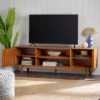 Solid Wood Mid-Century Modern TV Stand For TVs Up To 80" - Saracina Home -Saracina Home GUEST e6cc470b 2738 4deb 9774 bf0bc3760f1c