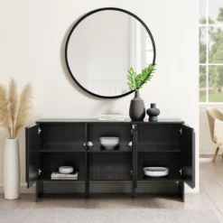 Modern Staggered Vertical Accent 3 Door Sideboard - Saracina Home 15 Modern Staggered Vertical Accent 3 Door Sideboard - Saracina Home -Saracina Home GUEST e7187c1a 9ce1 41e7 afaa f88ba84facf9