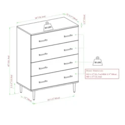 Higgins Modern Vertical 4 Drawer Dresser - Saracina Home -Saracina Home GUEST e9430653 a550 40cb 9c0b 0caa8befd1d7