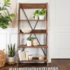 68.25" Boho 4 Tier Solid Wood Ladder Bookshelf Plant Stand - Saracina Home -Saracina Home GUEST eb981c40 77f6 4638 8723 f7cfe8c1c52c