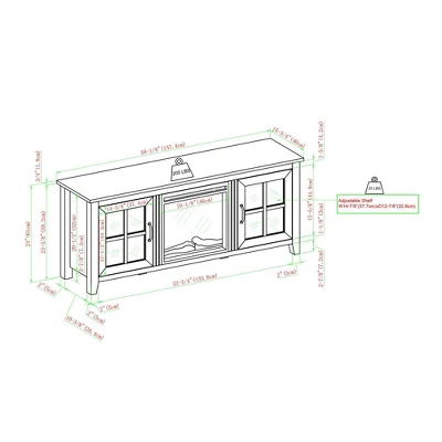 Transitional Farmhouse Window Pane Fireplace TV Stand For TV's Up To 65" Gray Wash - Saracina Home 11 Transitional Farmhouse Window Pane Fireplace TV Stand For TV's Up To 65" Gray Wash - Saracina Home - Image 9