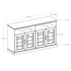 Transitional 4 Door Windowpane TV Stand For TVs Up To 65" - Saracina Home 20 Transitional 4 Door Windowpane TV Stand For TVs Up To 65" - Saracina Home -Saracina Home GUEST ed2005eb 89f7 433b a81a f537715559df
