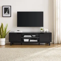 Modern Transitional 2 Door Storage TV Stand For TVs Up To 65" - Saracina Home -Saracina Home GUEST ed692f76 ef59 4df7 9b75 0bb9a780a577