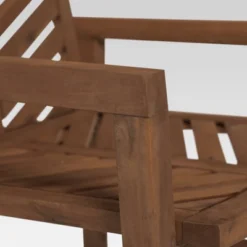 3pc Slatted Chevron Acacia Wood Patio Chat Set - Saracina Home -Saracina Home GUEST f11d65d5 c8b8 4611 86f3 d8b700f13a02