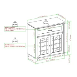 Transitional 2 Door Window Pane Accent Cabinet Dark Walnut - Saracina Home -Saracina Home GUEST f28d8f30 c7cd 4120 b365 7f84e460f726