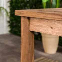 Acacia Wood Patio Simple Rectangle Dining Table - Saracina Home -Saracina Home GUEST f586da58 75f0 450b bb5f 4aec375423d2