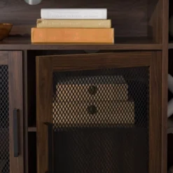 Corner TV Stand For TVs Up To 55" With Metal Mesh Doors - Saracina Home 24 Corner TV Stand For TVs Up To 55" With Metal Mesh Doors - Saracina Home -Saracina Home GUEST f7946c24 a0ab 4143 86b9 94652f349724