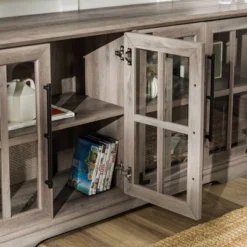 Avalene Modern Farmhouse 4 Door Glass Window Pane TV Stand For TVs Up To 65" - Saracina Home 36 Avalene Modern Farmhouse 4 Door Glass Window Pane TV Stand For TVs Up To 65" - Saracina Home -Saracina Home GUEST f7f8f7ba ccb8 4341 83f2 152770c2f174