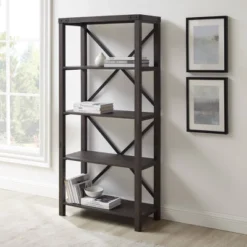 64" Sophie Industrial X Frame Bookshelf - Saracina Home 21 64" Sophie Industrial X Frame Bookshelf - Saracina Home -Saracina Home GUEST f908d7b3 661c 46ae ab56 a80cf992563d