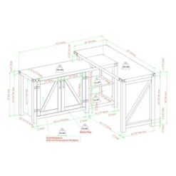 Farmhouse Rustic L Shaped Desk With Storage - Saracina Home -Saracina Home GUEST fa005513 b6d6 42aa a114 0fa1d28fdef4