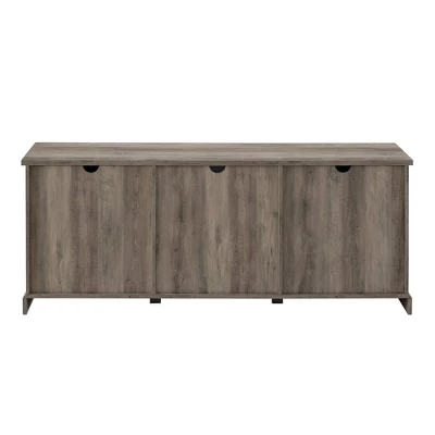 Clarabelle Double Sliding X Barn Door TV Stand For TVs Up To 80" - Saracina Home 7 Clarabelle Double Sliding X Barn Door TV Stand For TVs Up To 80" - Saracina Home - Image 5