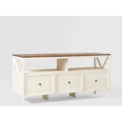 Farmhouse 3 Drawer Wood TV Stand For TVs Up To 65" - Saracina Home 41 Farmhouse 3 Drawer Wood TV Stand For TVs Up To 65" - Saracina Home -Saracina Home GUEST fecee8bb 867b 4497 a2fe de792e75020c